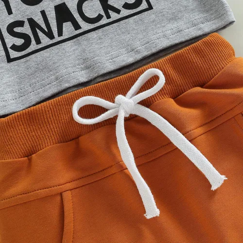 Vista 20 de Conjunto de ropa de verano para niños pequeños, 2 piezas, camiseta de manga corta con cintura elástica