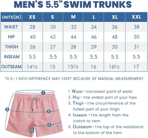 Vista 6 de maamgic Traje de baño para hombre de 5 pulgadas, de secado rápido, con bolsillos de forro de malla