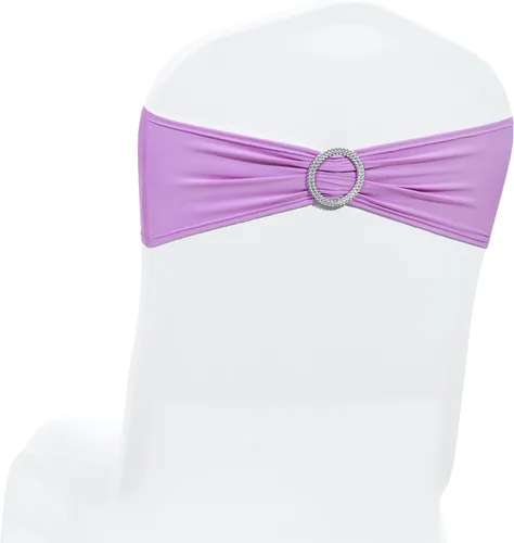 Vista 38 de MDS® Paquete de 10 bandas de elastano para silla con hebilla deslizante para decoración de bodas y eventos, bandas elásticas reutilizables