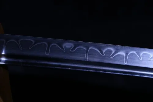 Vista 6 de SHZBZB Katana - Espada samurái hecha a mano, 41 pulgadas, arcilla de acero T10, templada, espada samurái de espiga completa