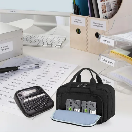 Vista 8 de CURMIO Funda para etiquetadora compatible con Brother P-Touch PT-D220