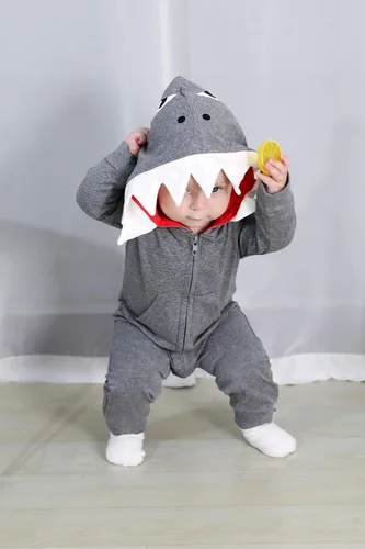 Vista 4 de YOUNGER TREE Enterizo de algodón de manga larga para bebés niños y niñas, ropa de otoño e invierno para bebés de 0 a 24 meses