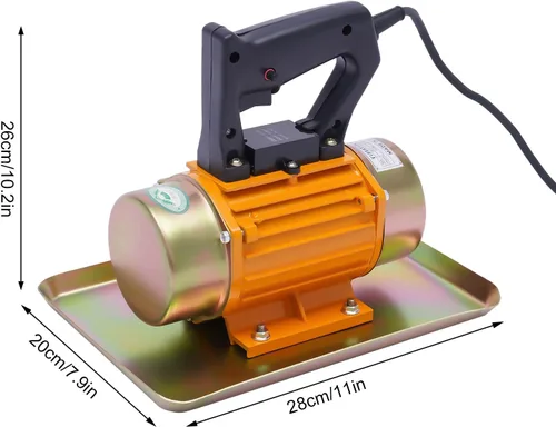 Vista 5 de Motor de vibrador de hormigón eléctrico 250W, vibrador de hormigón de movimiento de mesa portátil, máquina vibradora de cemento portátil, paleta