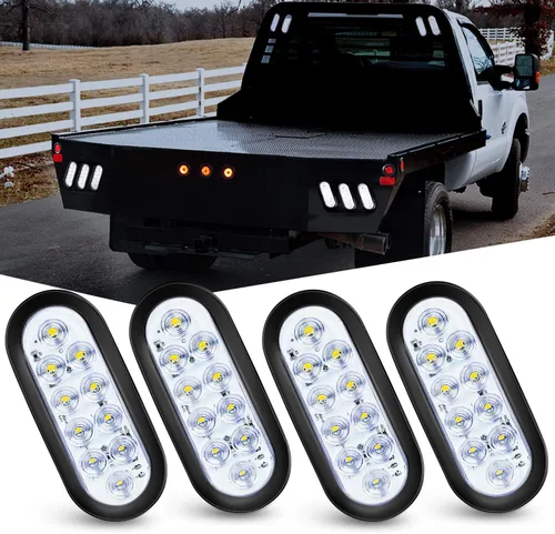 Vista 21 de Nilight juego de 2 luces de señalización de giro LED de 16 luces ámbar, carcasa de aluminio de 4.4 pulgadas, luces indicadoras de señalización