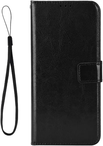 Vista 3 de Funda para Boost Mobile Celero 5G + Funda de piel con tapa para Boost Mobile Celero 5G Plus, color negro