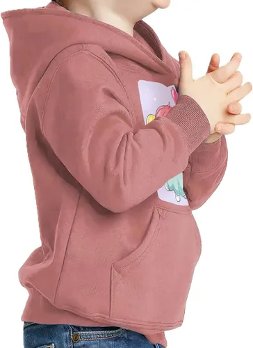 Vista 2 de Angel Art Toddler Pullover Hoodie - Funny Sponge Fleece Hoodie - Hearts Hoodie for Kids