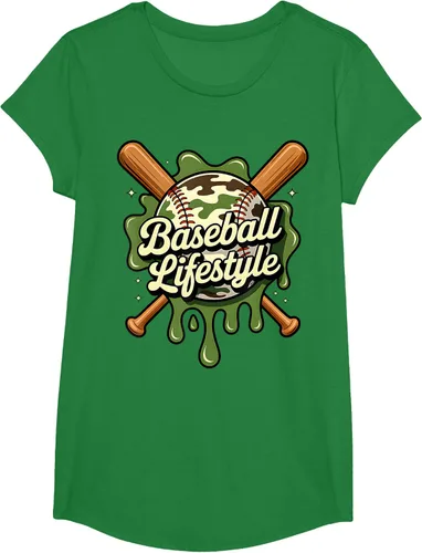Vista 87 de Baseball Life Style 101 Apparel Youth Drip Baseball Boys Kid Camiseta