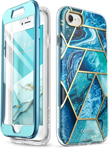 Vista 9 de i-Blason Cosmo Series - Funda diseñada para iPhone SE 2020/iPhone 7/iPhone 8, [protector de pantalla integrado] elegante funda protectora