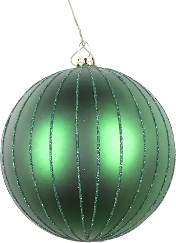 Vista 56 de Vickerman Adorno navideño de bola de avena mate con purpurina de 5 pulgadas. Incluye 4 piezas por bolsa.