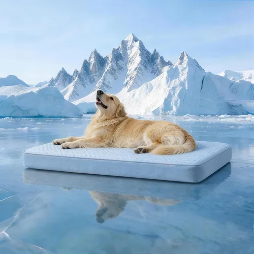 Vista 18 de WATANIYA PET Cama de Espuma Viscoelástica para Perros Medianos, Camas Refrescantes para Perros Medianos, Cama Ortopédica Lavable para Mascotas