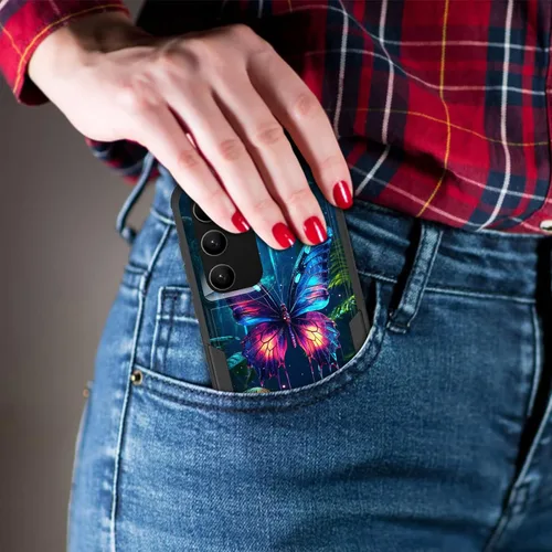Vista 55 de Funda para Galaxy A14 5G, resistente de doble capa híbrida de policarbonato duro, goma suave, a prueba de golpes, funda protectora resistente