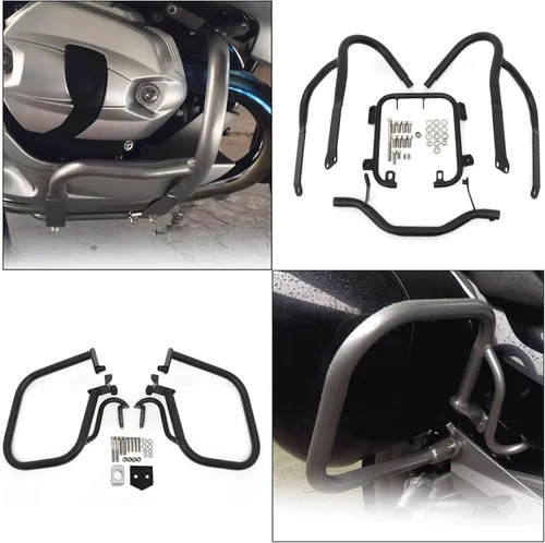 Vista 2 de Worldmotop - Protector de motor de repuesto para BMW R1200RT R 1200RT 2004-2013 (delantero y trasero, negro)