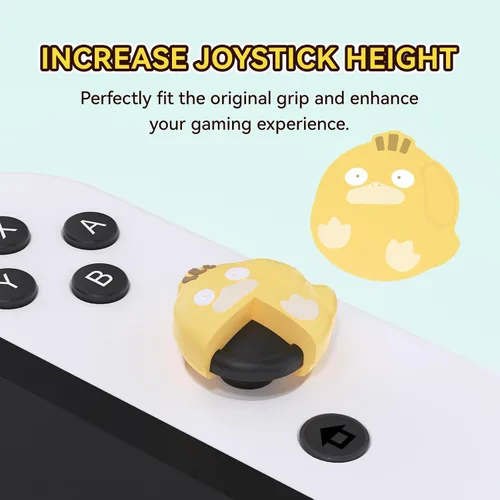 Vista 3 de WISHAVEN Lindas tapas Joycon de agarre de pulgar compatibles con Nintendo Switch Zelda, funda de silicona suave para Nintendo SwitchOLEDLite