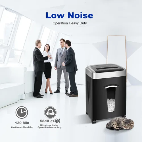 Vista 5 de Wingwise Trituradora de papel de 15 hojas resistente para oficina en casa