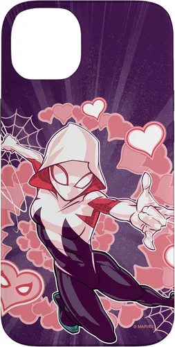 Vista 15 de Marvel Spider-Man Into The Spider-Verse Gwen Stacy Hearts - Carcasa para iPhone 17