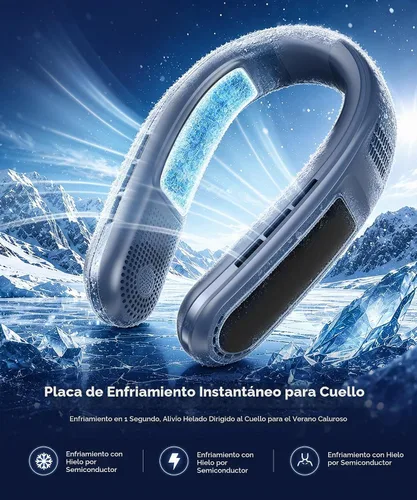 Vista 2 de Beyn Aire acondicionado de cuello, ventilador enfriador de cuello con 9