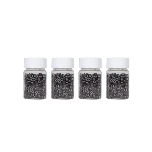 Vista 9 de 1000 anillos de microeslabones de silicona de alta calidad, cuentas forradas de 0.197 in para extensiones de cabello con punta I
