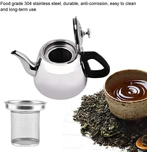 Vista 9 de Hervidor de té de acero inoxidable 2L con infusor extraíble