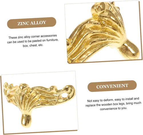 Vista 7 de OSALADI Patas decorativas de madera para cajas de 25 piezas, joyero, guardias de esquina para muebles, pies de envoltura de joyas, accesorios