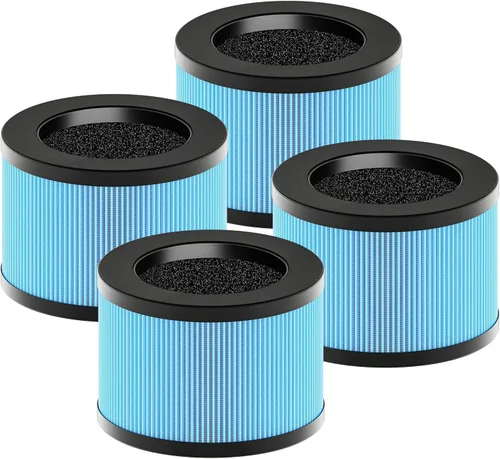 Vista 15 de MK01 y MK06 - Filtro de repuesto True HEPA compatible con purificador de aire Aroeve MK01, MK06, ToLife TZ-K1 y Kloudi DH-JH01, versión estándar