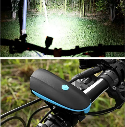 Vista 7 de Luces de bicicleta con juego de bocina USB recargable accesorios de bicicleta para niños adultos impermeable IPX5