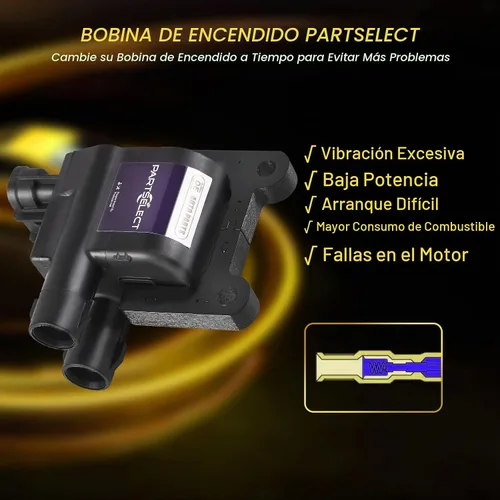 Vista 6 de Paquete de bobina de encendido de 2 piezas de repuesto para Toyota Camry