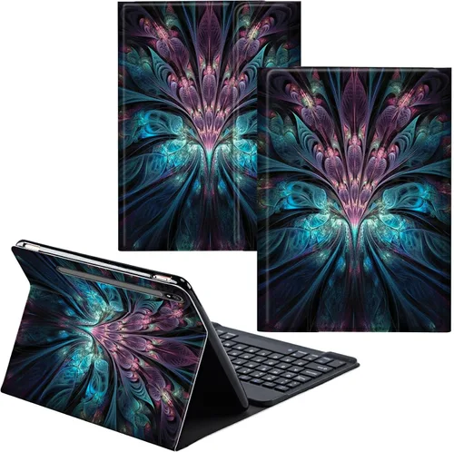 Vista 63 de Funda para Samsung Galaxy Tab S6 Lite 2022/2020 Teclado inalámbrico desmontable y cubierta de cuero PU Funda protectora para tableta para Samsung
