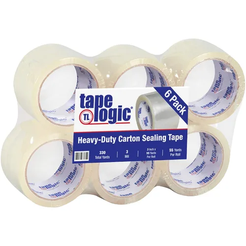 Vista 9 de Aviditi Tape Logic - Cinta de embalaje termofusible resistente, transparente de 2 pulgadas x 55 yardas, 3.0 mil, paquete de 6, perfecta