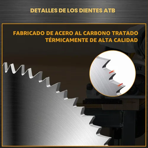 Vista 3 de Hojas de sierra circular de 3 pulgadas 80T con eje de 3/8 pulgadas para cortar madera, madera contrachapada/OSB/plástico, paquete de 10