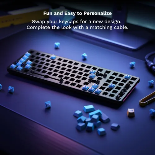 Vista 5 de Glorious GMMK 2 - Teclado mecánico para juegos - Interruptores lineales estilo Cherry Mx Hotswap - Palabra clave con cable de tamaño completo