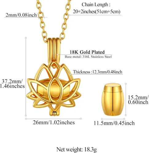 Vista 22 de FindChic Collares personalizados con urna para cenizas, barra vertical, gato, luna, reloj de arena, garra de perro, acero inoxidable, chapado en oro