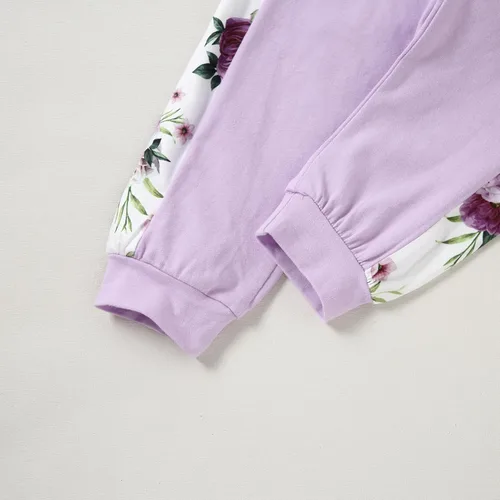 Vista 6 de YALLET Ropa para niñas pequeñas, trajes de otoño para niña, conjunto de 2 conjuntos de sudadera rosa
