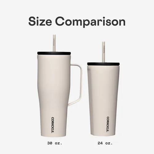 Vista 7 de Corkcicle Disney Princess Vaso Frío - Mantiene las Bebidas Frías durante 12 Horas - Acero Inoxidable con Triple Aislamiento - Popote y Tapa de Rosca