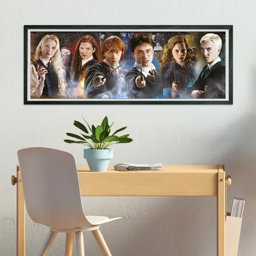 Vista 5 de Clementoni - Harry Potter Panorama Puzzle 1000pcs Potter-1000 Hecho en Italia, 1000 Piezas, Panorámico, Películas Famosas, Diversión para Adultos
