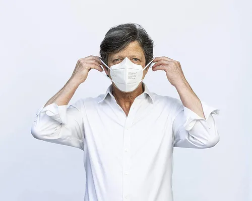 Vista 5 de Covaflu Mascarillas KN95, color blanco, paquete de 10 unidades, mascarillas KN95 para adultos, mascarillas desechables para uso diario y viajes