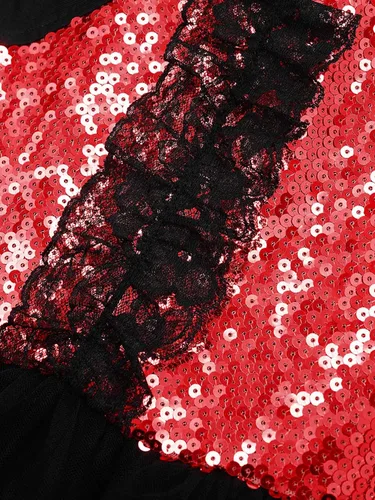 Vista 36 de CHICTRY Vestido tutú de ballet con lentejuelas brillantes para niñas y niñas, moderno disfraz de baile latino de jazz
