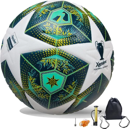 Vista 8 de Professional Soccer Ball Size 5,4 -Thermal Bonded Waterproof PU Match-Quality Training Ball with Pump