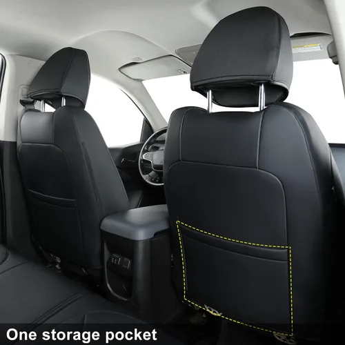 Vista 2 de LUCKYMAN CLUB 2 fundas de asiento delanteras Chevy Colorado, aptas para camión de trabajo Colorado Crew Cab Z71 LT ZR2 2015-2022 con piel sintética