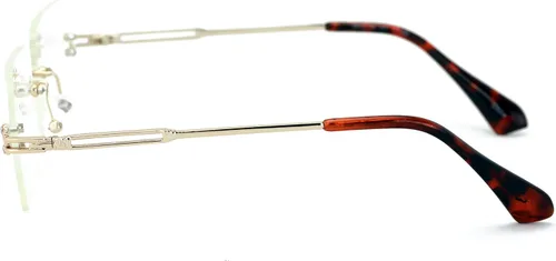Vista 2 de Gafas de lectura bifocales con bloqueo antiazul de metal para hombre, diseño rectangular, a la moda, transparente, protección UV