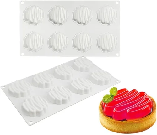 Vista 10 de Molde redondo de silicona con forma de engranaje, molde de decoración de chocolate, moldes de mousse para tartas, accesorios para hornear