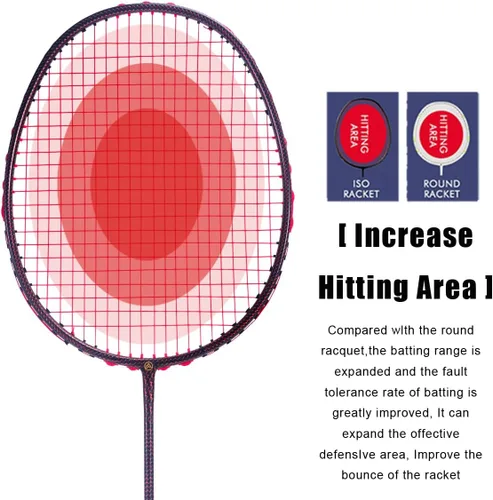 Vista 3 de K1 Professional 3U G5 1K - Raqueta de bádminton de textura tejida roja con caja de regalo, raqueta de bádminton para deportes al aire libre, incluye