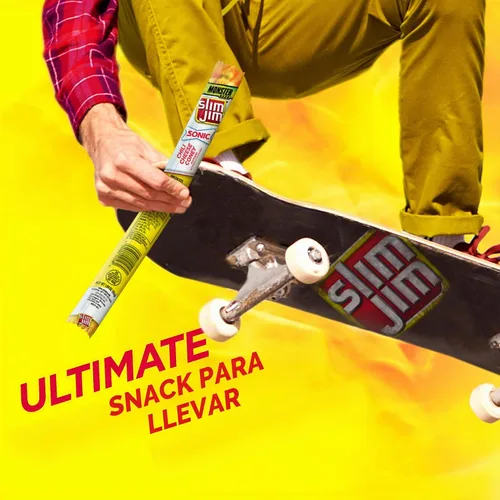 Vista 7 de Slim Jim Monster Jerky - Palitos de carne con sabor a queso sónico de chile