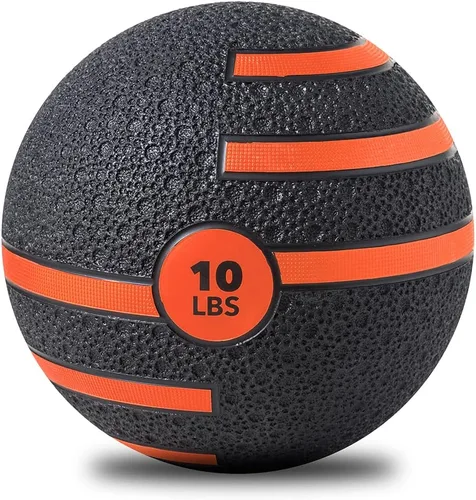 Vista 10 de JFIT Dual Texture Medicine Ball – Weighted Exercise Ball for Strength, Core & Functional Fitness Training