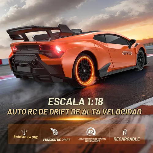 Vista 2 de Lamborghini - Coche de juguete Lambo a escala 1:18 para niños