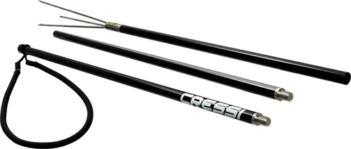 Vista 2 de Cressi Lanza de poste de aluminio, negro, 3 piezas, 6.5 pies
