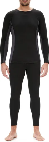 Vista 2 de BenBoy Ropa interior térmica para hombre, conjunto de pantalones largos ultra suaves con forro polar para invierno