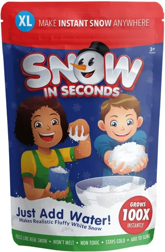 Vista 9 de Pequeña Nieve Instantánea Artificial - Como se Vio en Shark Tank - Haz Slime de Nube