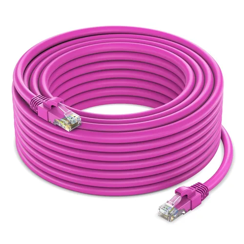 Vista 25 de Maximm Cable Ethernet Cat 6, cable de red y conexión de alta velocidad de 10 pies, UTP, 10 Gbps, cable Ethernet de 550 MHz, color naranja