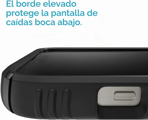 Vista 7 de Speck Presidio2 Grip MagSafe - Funda antideslizante para iPhone 14 Plus (negro/blanco)
