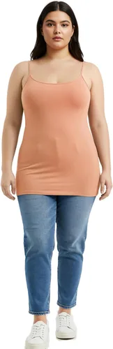 Vista 258 de Emmalise Camisola larga casual básica para mujer, con tirantes ajustables, top en capas